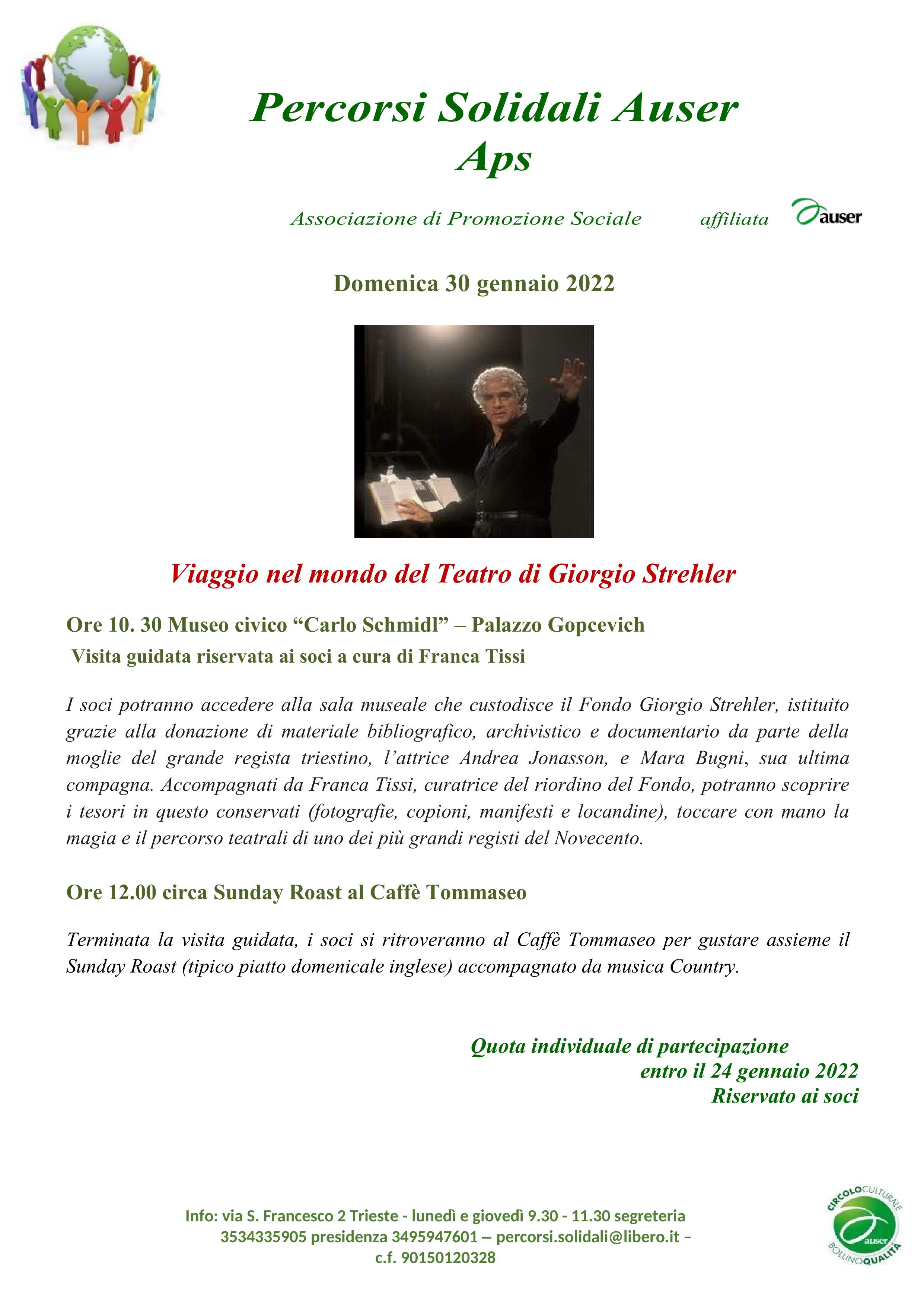 Giorgio Strelher Museo teatrale 30 gennaio 20221
